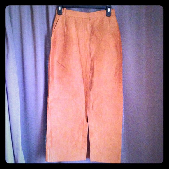 100% linen midi skirt