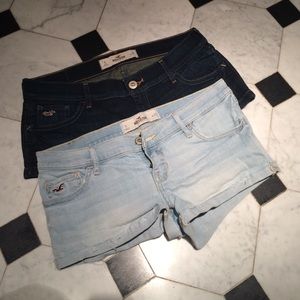 BUNDLE PACK light blue and dark blue denim shorts