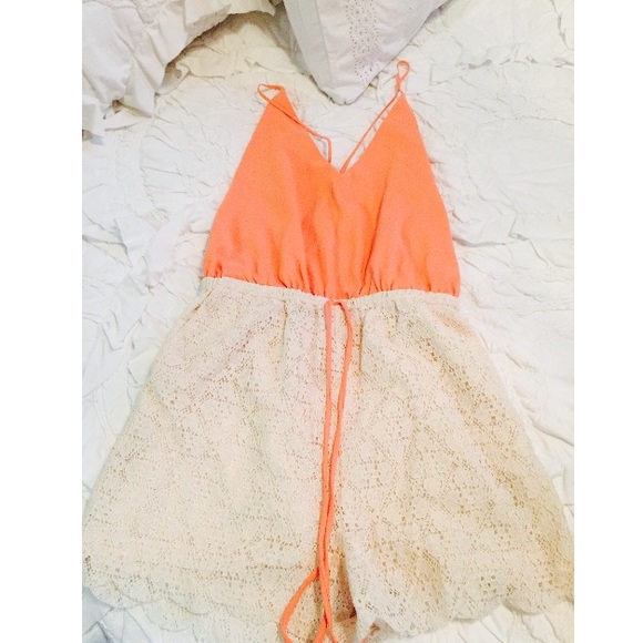 6 Shore Road Malay coral romper small - Picture 3 of 3