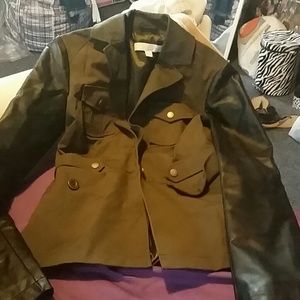 Olive and leather jacket