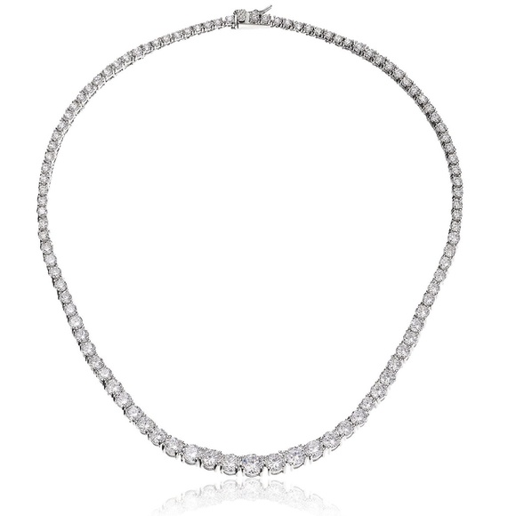 Kenneth Jay Lane Graduated cubic zirconia necklace