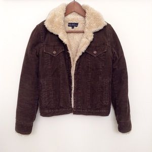 dark brown sherpa jacket