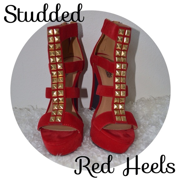 Studded Red Heels