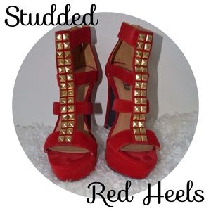 Studded Red Heels
