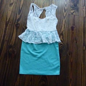 Lotus Boutique peplum bodycon Dress Size Large