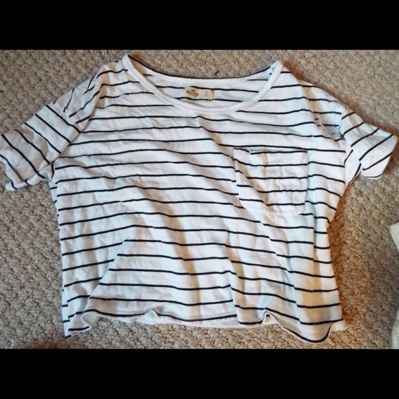 Hollister Cropped Striped Shirt