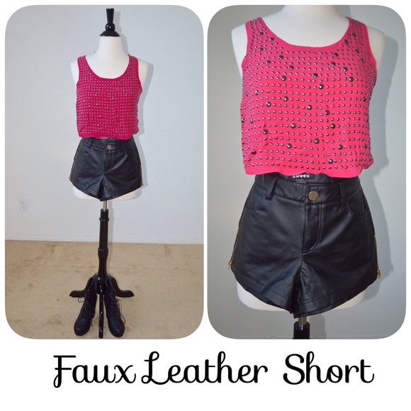 Faux Leather Short