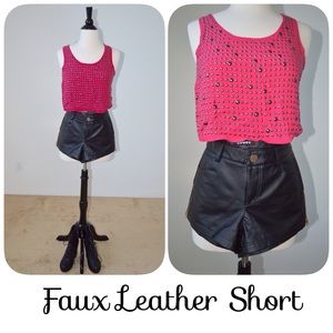 Faux Leather Short
