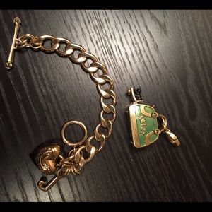 Charm Braclet with Dog Carrier Charm