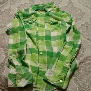XS Hollister Green Flannel