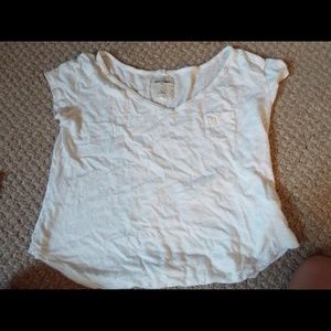 Cropped White tee