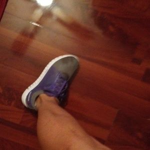 Purple and Grey Reeboks