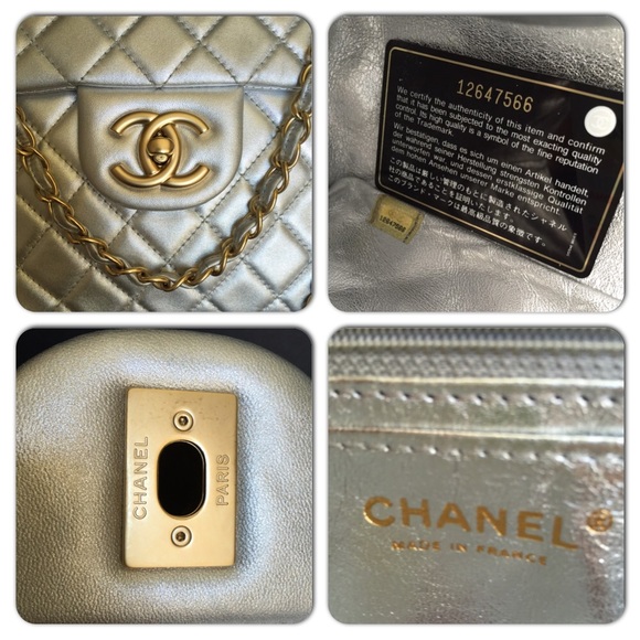 CHANEL SILVER WITH GHW MAXI FLAP HANDBAG - Picture 4 of 4