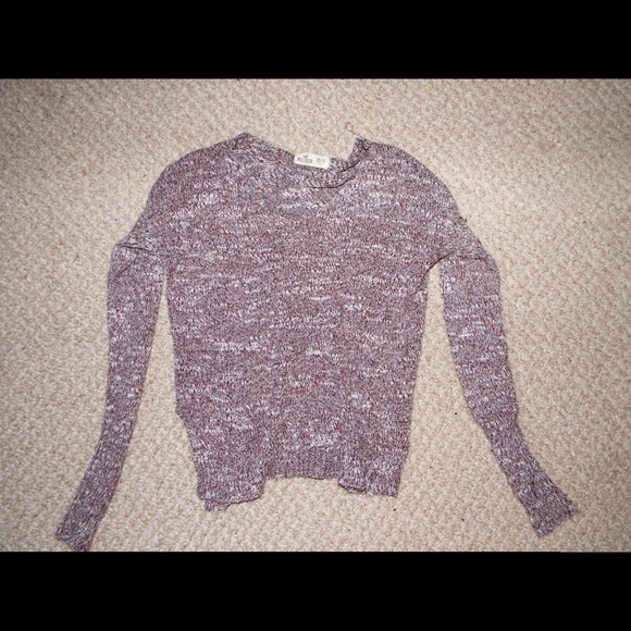 cropped maroon sweater