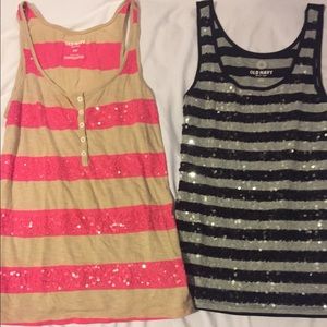 Old Navy sparkly tank tops