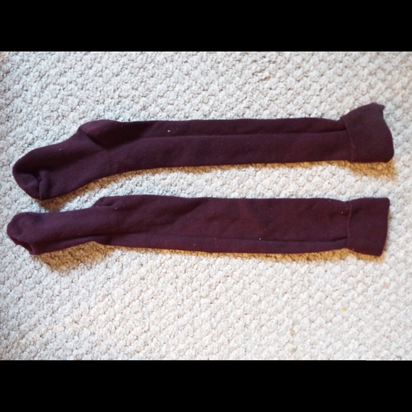Maroon Knee Socks