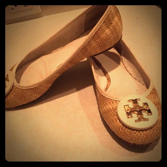 Tory burch flats.Worn a few times great for summer