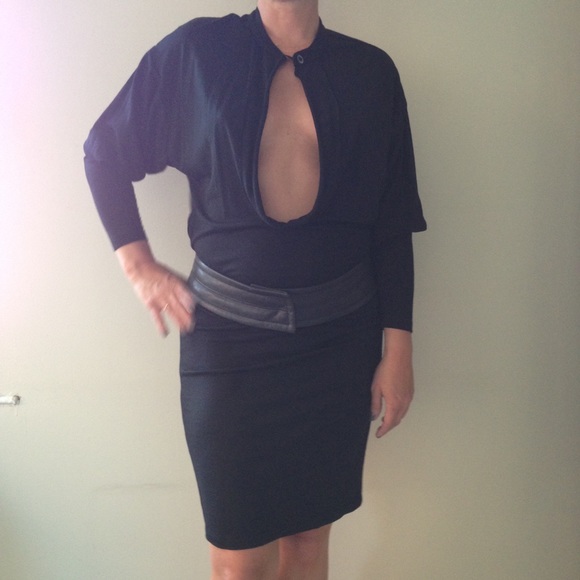 Theory lightweight wool knit keyhole dress - Picture 1 of 4