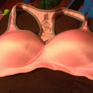 Pink sports bra