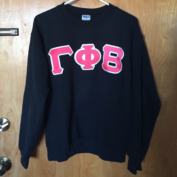 GAMMA PHI BETA BLACK PINK PULLOVER SWEATER