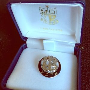 GAMMA PHI BETA SORORITY PIN SILVER BLACK TIFFANYS