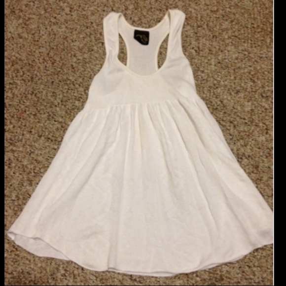 Free People white racerback tank top