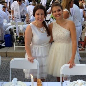 Taylor Dresses - HOST PICK! π White Striped Fit & Flare Dress Taylor Dresses - HOST PICK! π White Striped Fit & Flare Dress