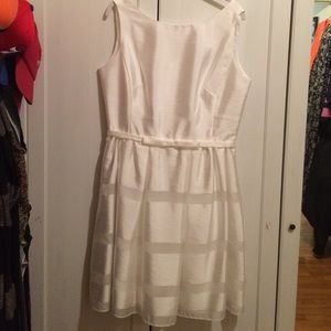 Taylor Dresses - HOST PICK! π White Striped Fit & Flare Dress Taylor Dresses - HOST PICK! π White Striped Fit & Flare Dress