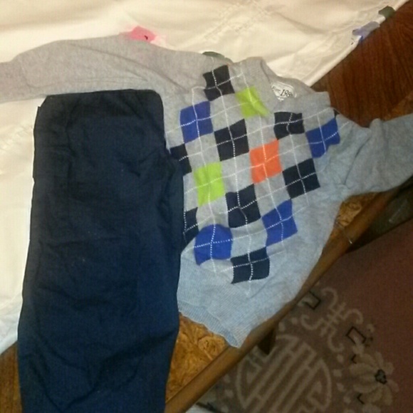 Childrens Place sweater and B.T. Kids pants