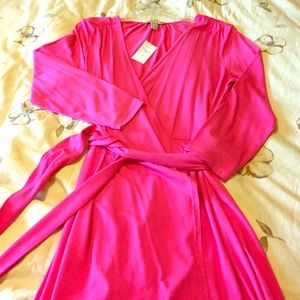 Banana republic pink wrap dress
