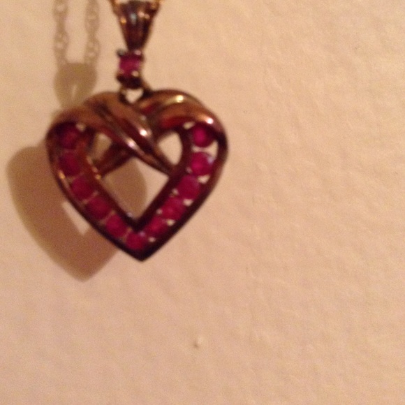 REAL GOLD AND RUBY NECKLACE - Picture 2 of 4