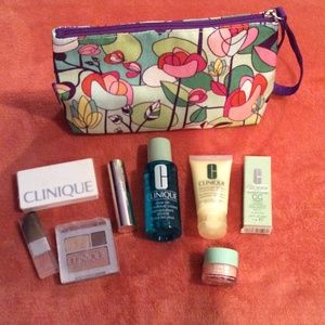 Clinique set lotion eyeshadow makeup remover bag