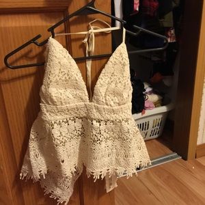 lace halter top