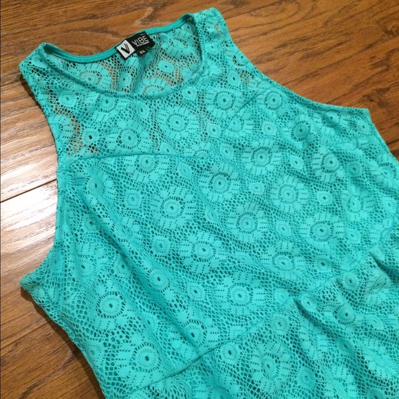 🚫SOLD IN BUNDLE🚫NWT Teal Lace Dress 1X - Picture 2 of 2