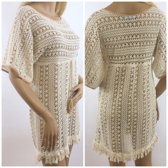 SALE‼️Sanctuary Designer Boho Crochet Fringe Tunic - Picture 4 of 4
