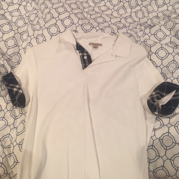 Men's Burberry white polo shirt - Picture 4 of 4