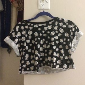 Daisy Print Crop Top