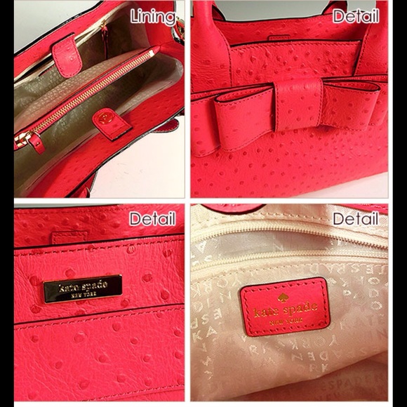💎SOLD💎HOST PICK💎 Kate Spade Ostrich Handbag - Picture 2 of 4