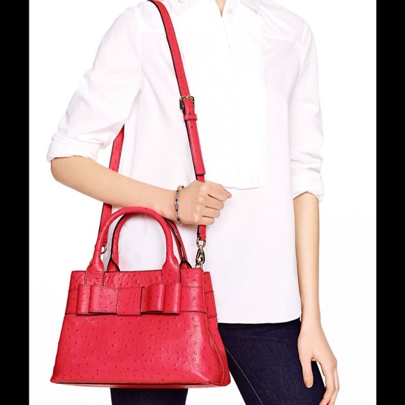 💎SOLD💎HOST PICK💎 Kate Spade Ostrich Handbag - Picture 3 of 4