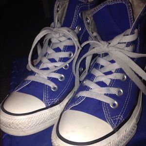 Blue high top Converse (Chuck Taylor)