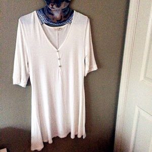 white bohemian dress