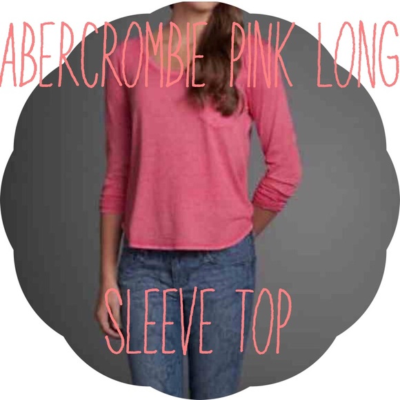 Abercrombie Pink Slub Knit Long Sleeve Top