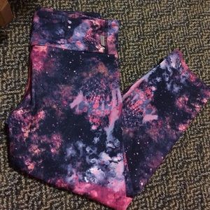 Women's workout galaxy Capri size medium