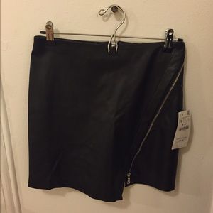 Zara leather mini skirt