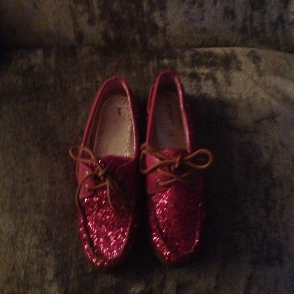 Sperry Raspberry Sparkle Boat Shoes - Picture 2 of 4