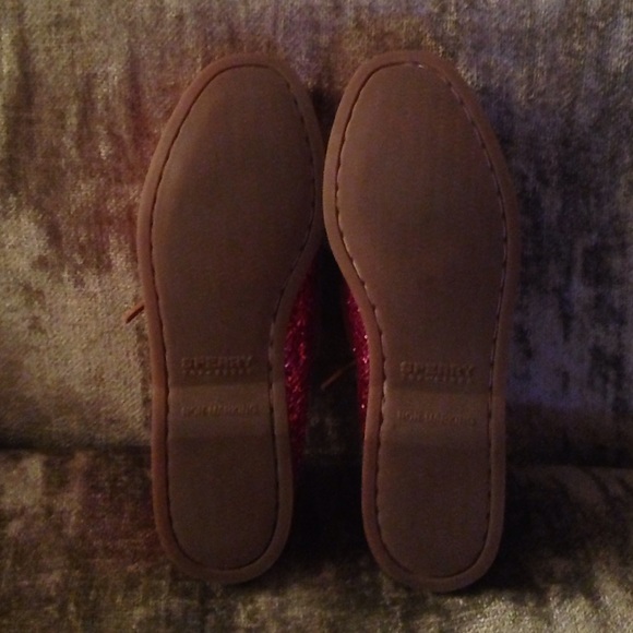 Sperry Raspberry Sparkle Boat Shoes - Picture 3 of 4