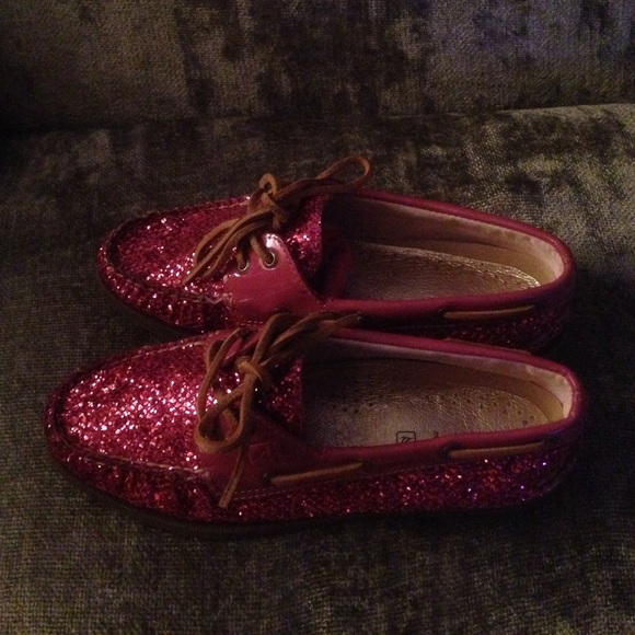 Sperry Raspberry Sparkle Boat Shoes - Picture 4 of 4