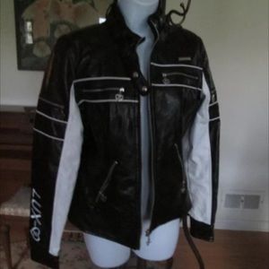 Luxirie LRG Fitted White Black Sexy Moto Jacket