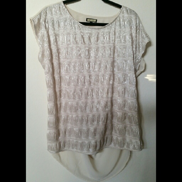 Light Gold shirt with revealing back size L