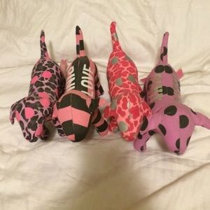 Four victoria secret pink dogs
